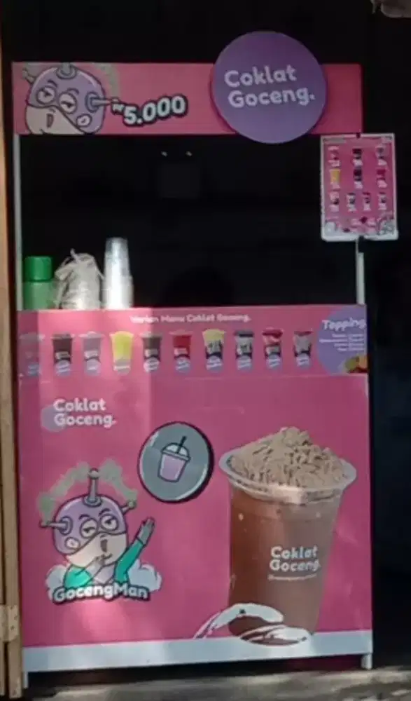 Jual cpt meja dagang minuman coklat goceng