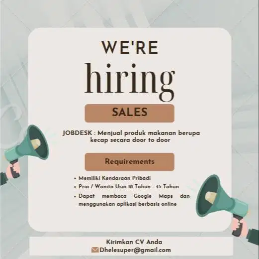 REKURETMEN PART TIME SALES KECAP