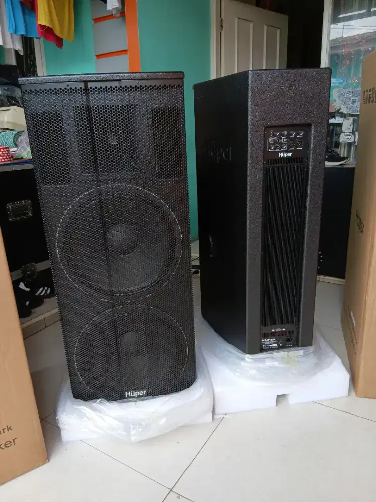 Speaker active 3 way Huper HZ-215A 1200 watt x 2 garansi resmi 1TH