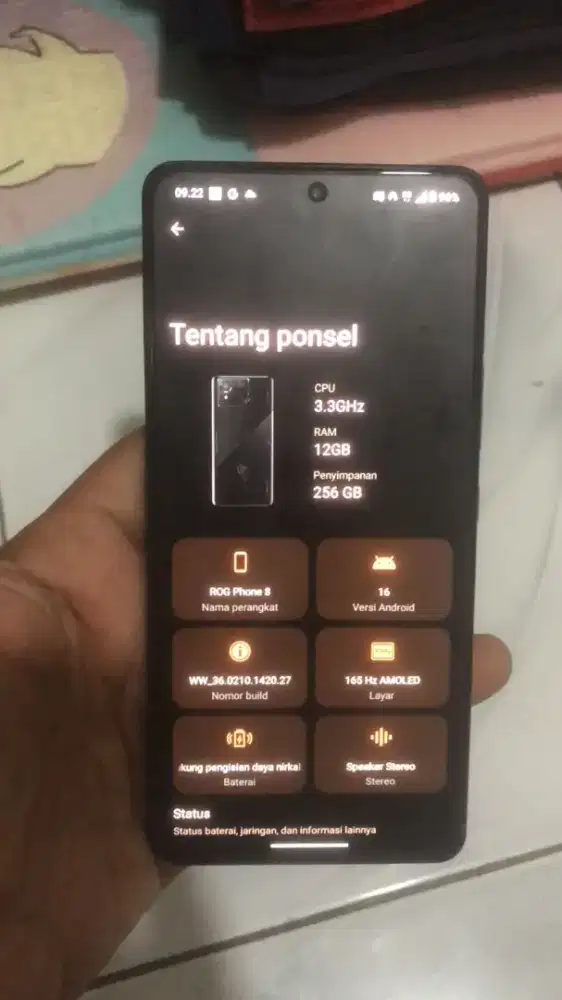 JUAL CEPAT ASUS ROG phone 8 ram 12/256 NORMAL