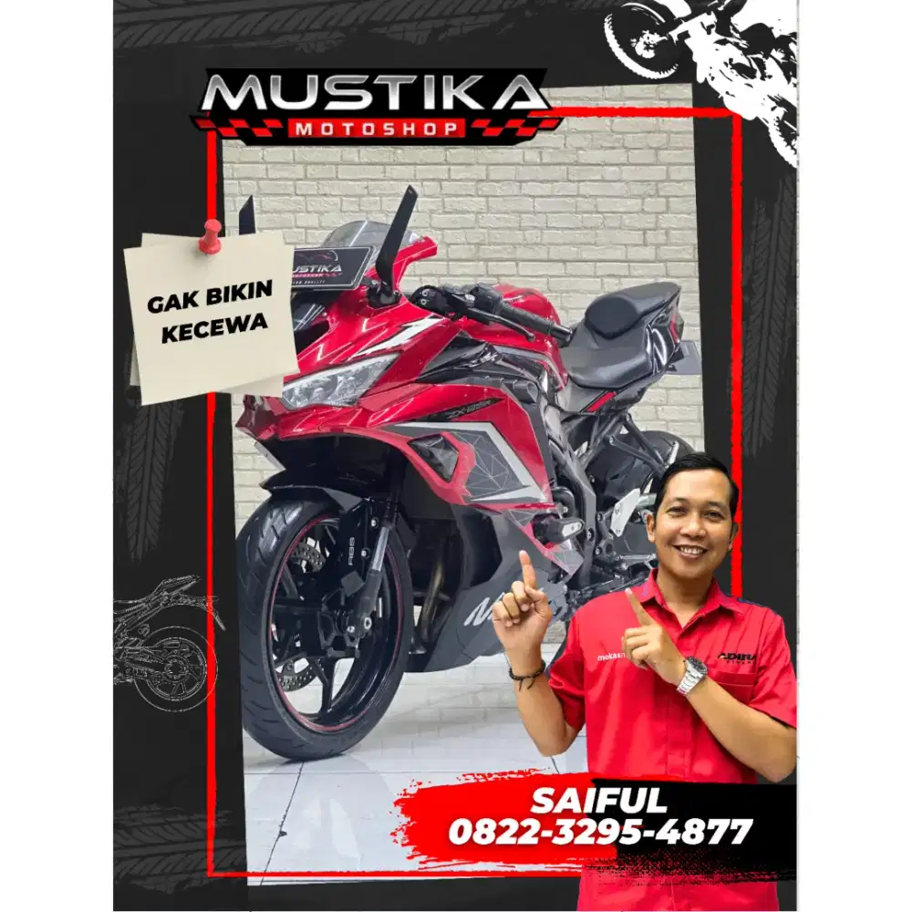Odo 4rb Simpenan!!Kawasaki ZX25R 2023 Red Candy Plat Jatim-Mustika