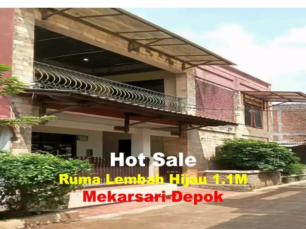 BU Rumah 2Lt hook murah 1,1m Cash only di Mekarsari Ciamnggis Depok