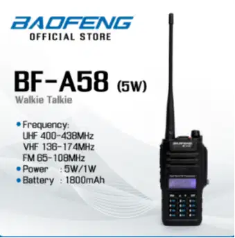 Walkie Talkie HT BAOFENG BF-A58 SEPASANG/2 UNIT