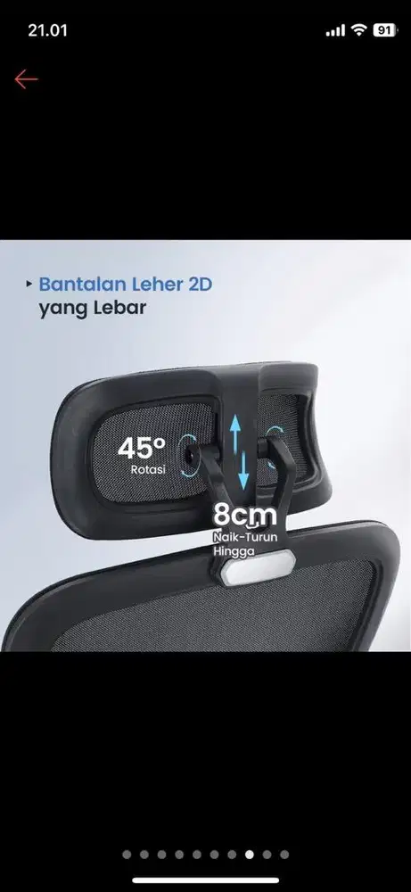 Kursi Kerja Baru Pakai Grey Abu