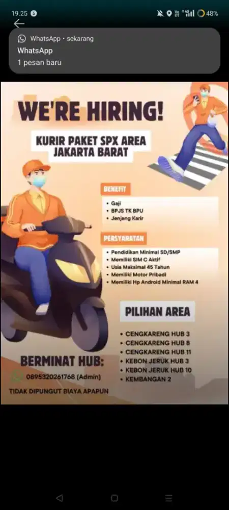 Lowongan Kerja Kurir Paket