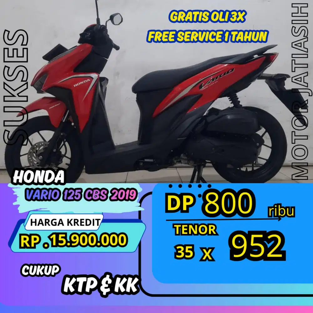 DP MURAH HONDA VARIO 125 CBS 2019 DP 800 RIBU BISA CASH/KREDIT