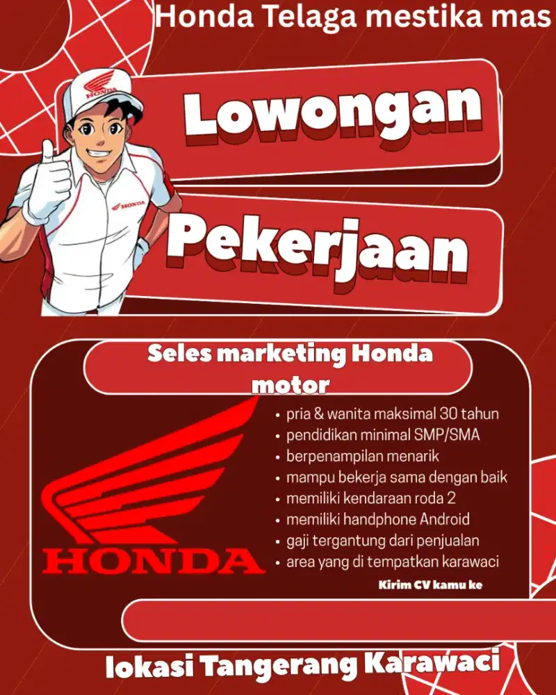 Seles lapangan marketing Honda motor