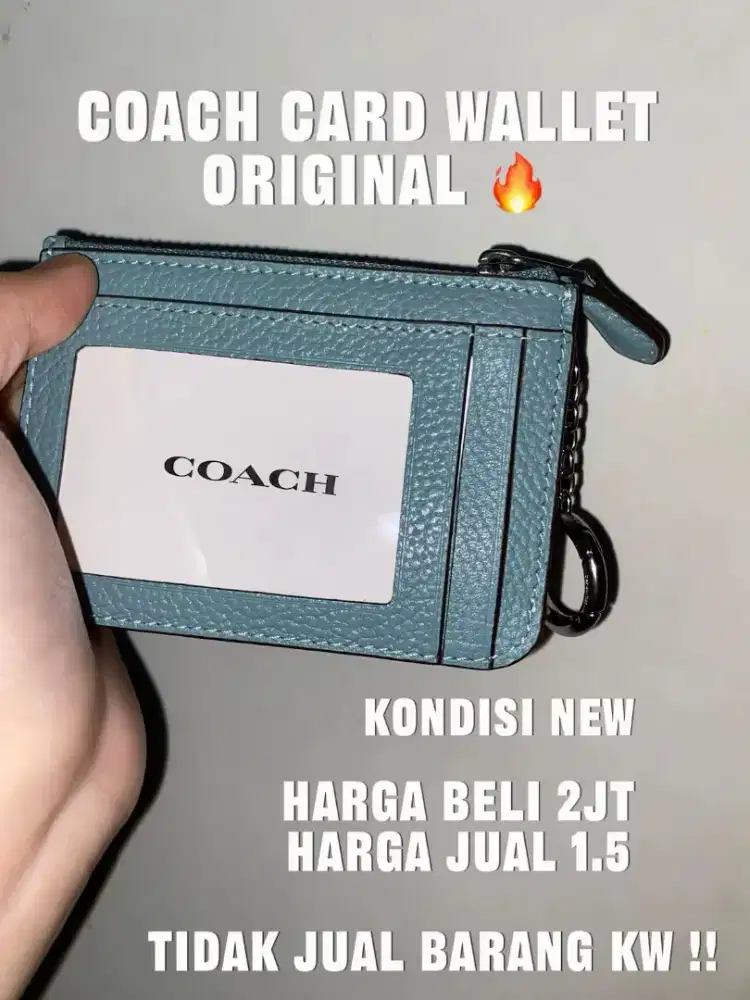 Dijual Cepat !!! COACH CARD WALLET ORiGINAL 100%