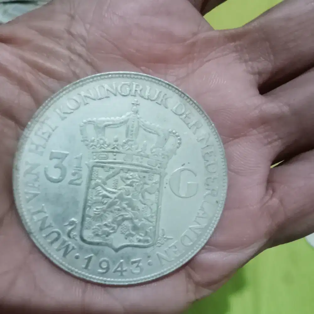Koin perak 3 1/2 Gulden & 2 1/2 Gulden th 1943