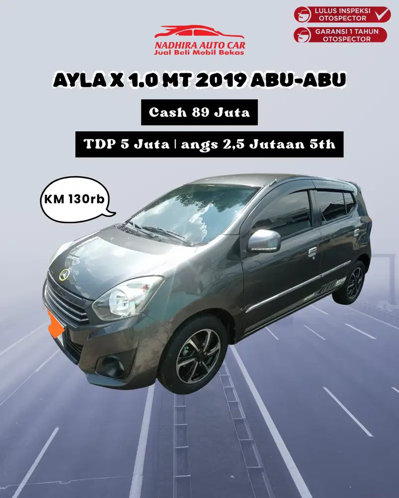 Promo DP 5 Juta Ayla X 1.0 MT 2019 Abu-abu