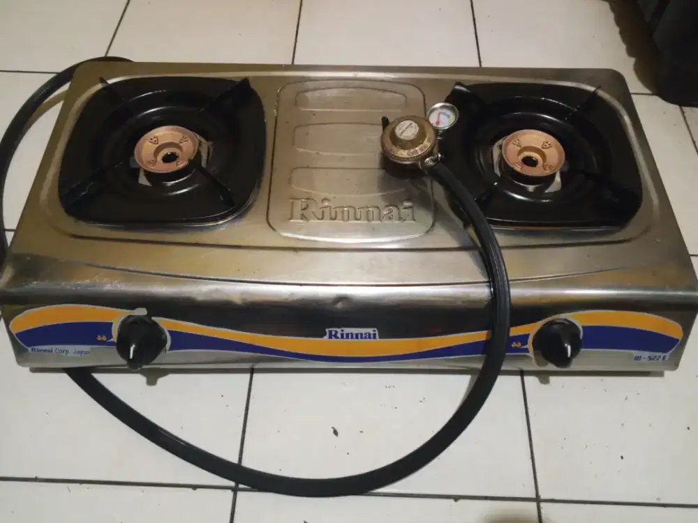 Kompor gas Rinnai 2 tungku + selang regulator