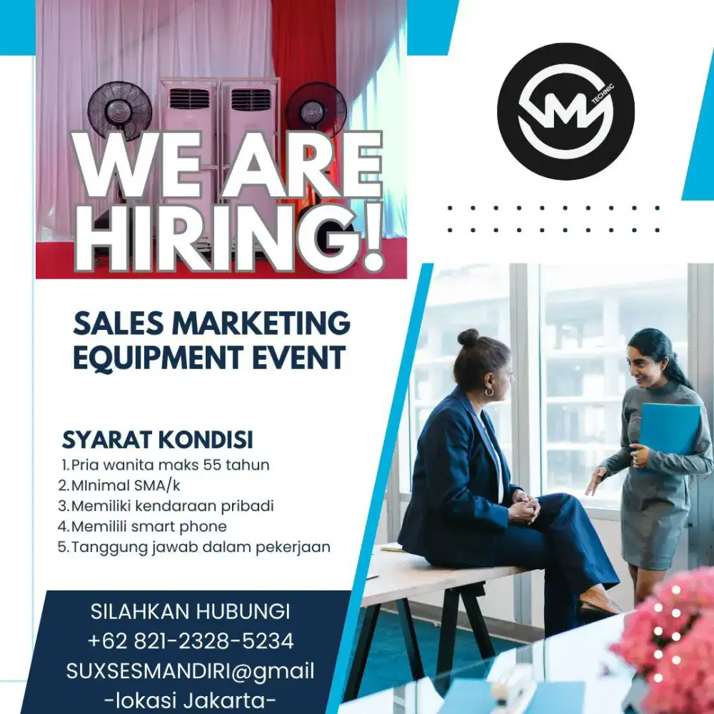 Dibutuhkan Sales Marketing Equipment Event