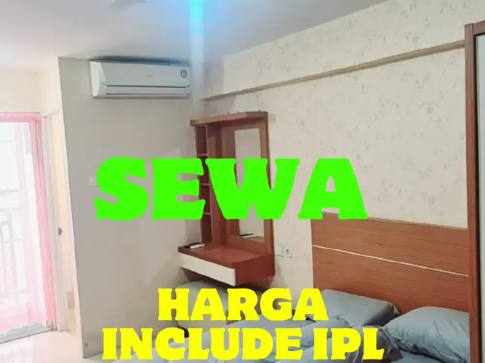 SEWA STUDIO FURNISHED + WATERHEATER TOWER EDELWEIS APARTEMEN BASSURA CITY
