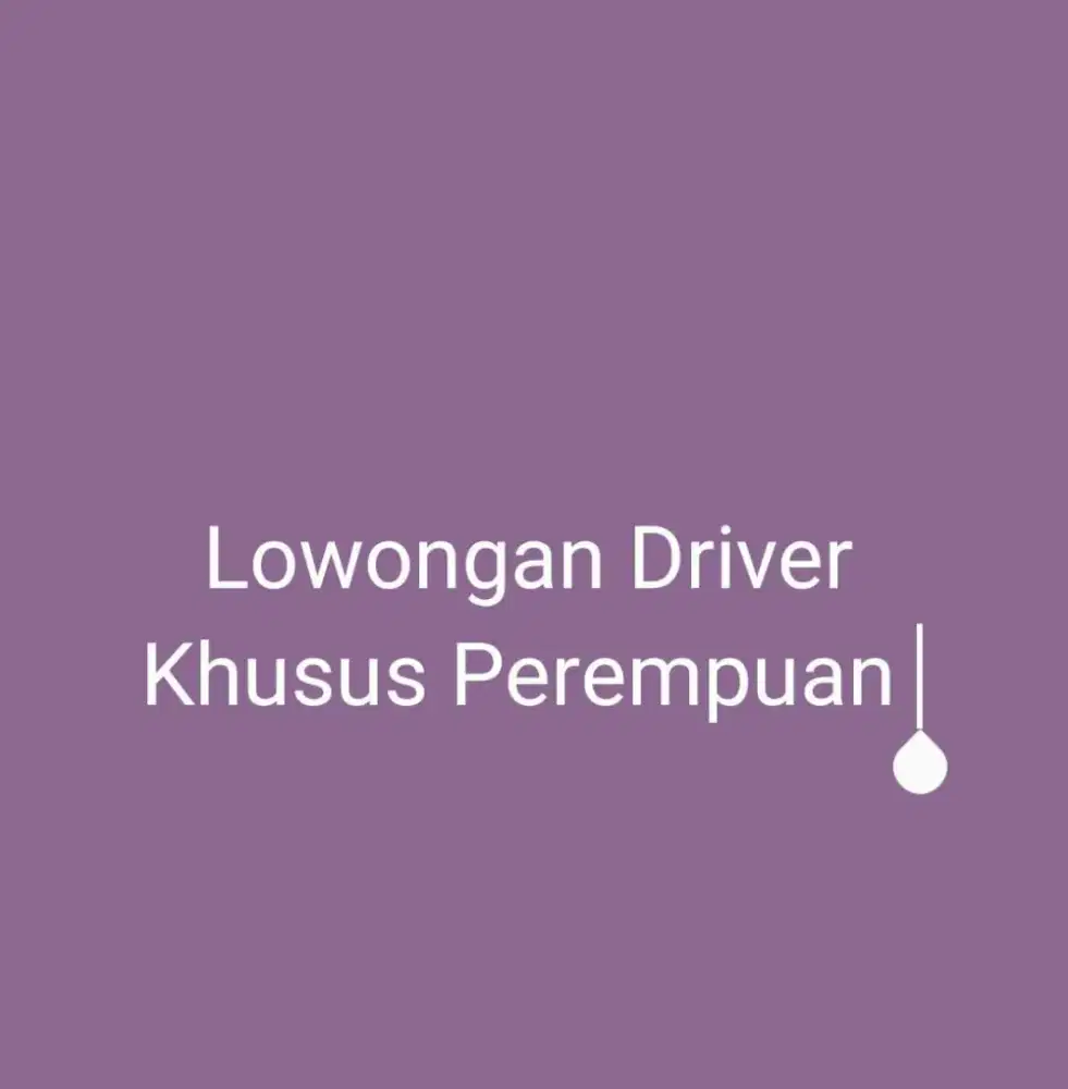 Lowongan Driver khusus untuk perempuan