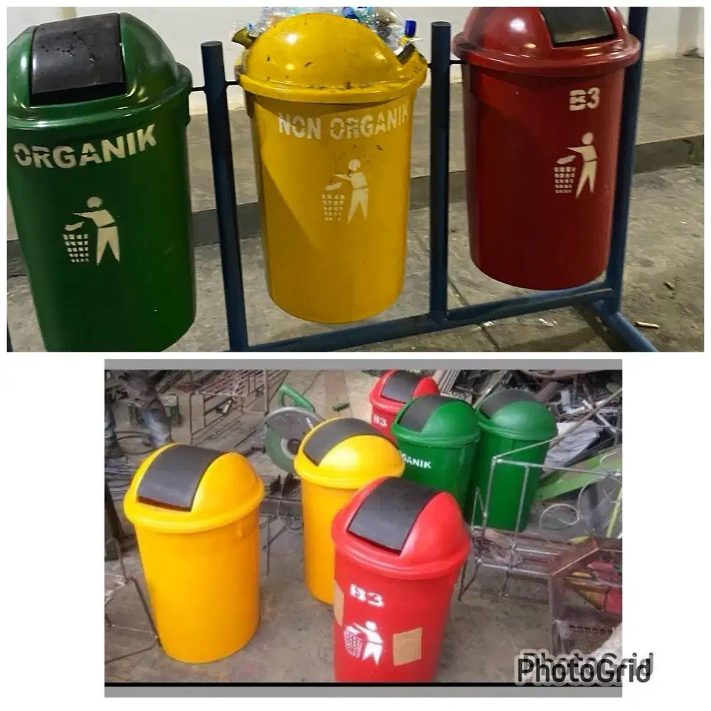 Tong sampah organik dan non organik (bs antr skitr medan)