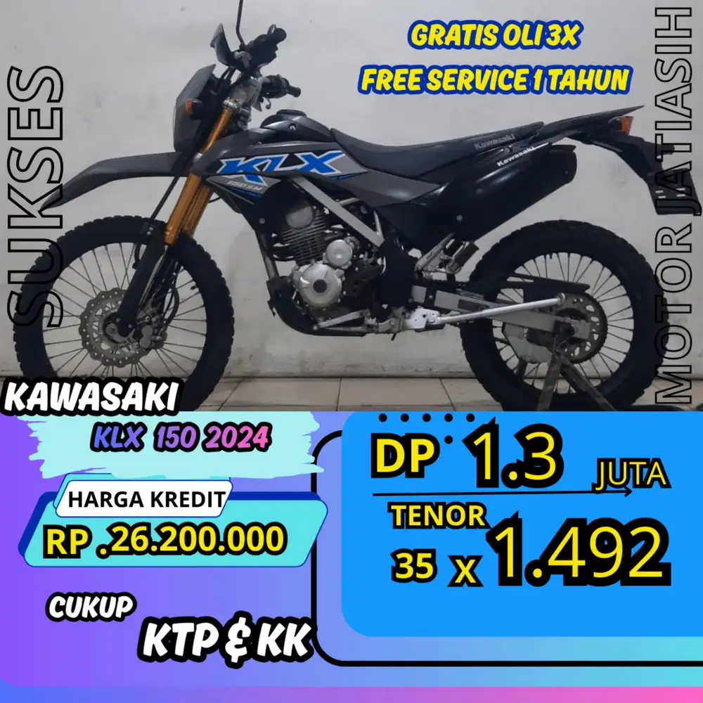 DP MURAH KAWASAKI KLX 150 2024 DP 1.3 JUTA BISA CASH/KREDIT