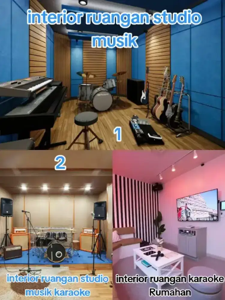 bikin interior furniture ruangan studio musik