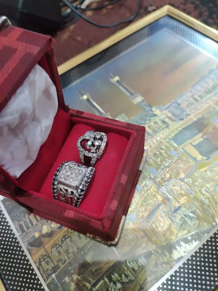 Cincin Perak Berlian Couple Murah