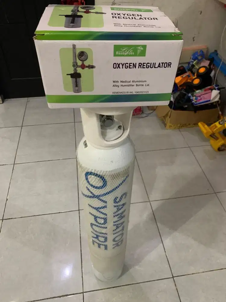 Tabung oksigen / oxygen 1,5 M3 SAMATOR OXYPURE plus Regulator