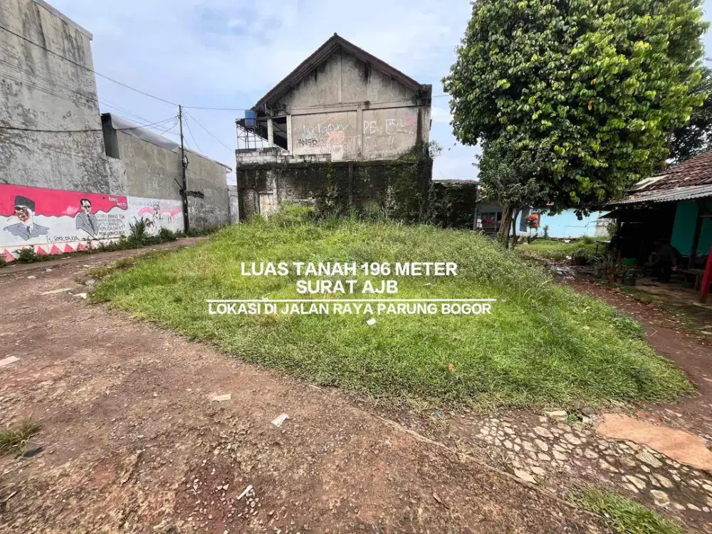 TANAH MURAH STRATEGIS NEMPEL DENGAN SEKOLAH DASAR DAN JALAN RAYA PARUNG BOGOR