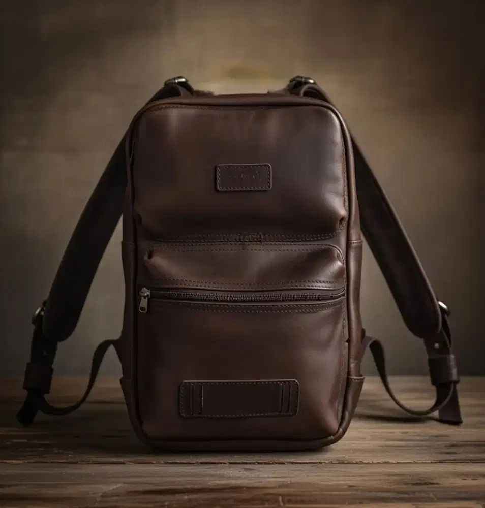 Tas ransel laptop 12,5 inch kulit sapi asli jenis crazy horse BPB01