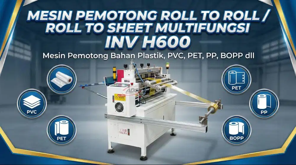 MESIN PEMOTONG ROLL TO ROLL / ROLL TO SHEET MULTIFUNGSI INV H600