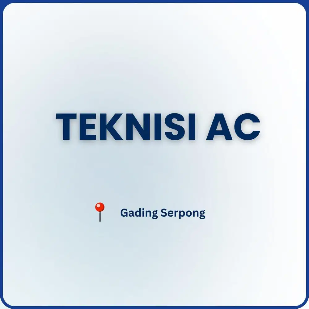 LOWONGAN TEKNISI AC
