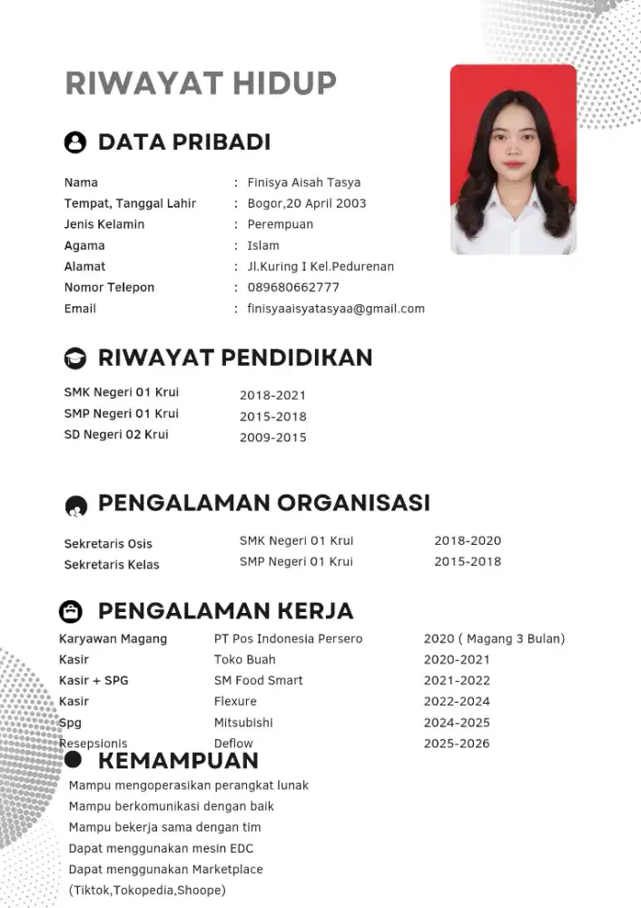 Mencari pekerjaan sebagai kasir