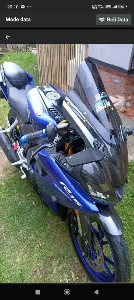 Jual motor R15 v3 lengkap pajak plat of ktp nempel lokasi tangkab