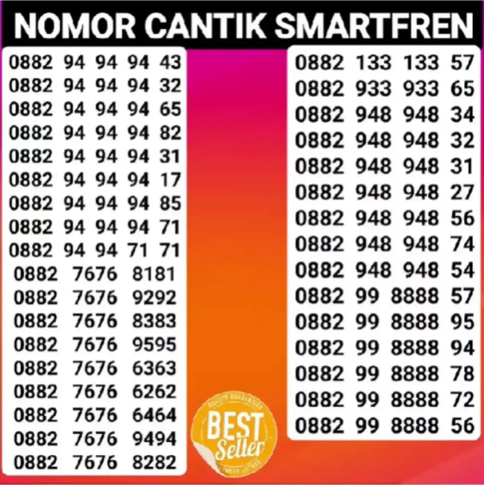 Cek Nomor Cantik Smartfren 4G/5G 3 In 1 dengan harga Rp100.000.