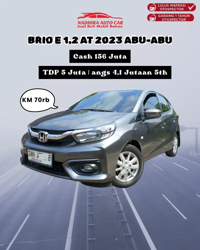 Promo DP 5 Juta Brio E 1.2 AT 2023 Abu-abu