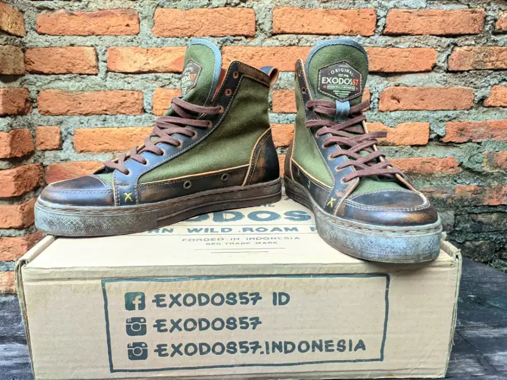 Sepatu exodos ozora brown army