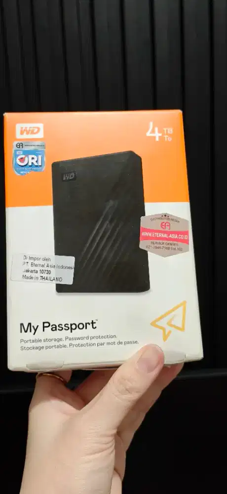 HDD Eksternal 4TB WD My Passport Baru Segel Garansi Resmi