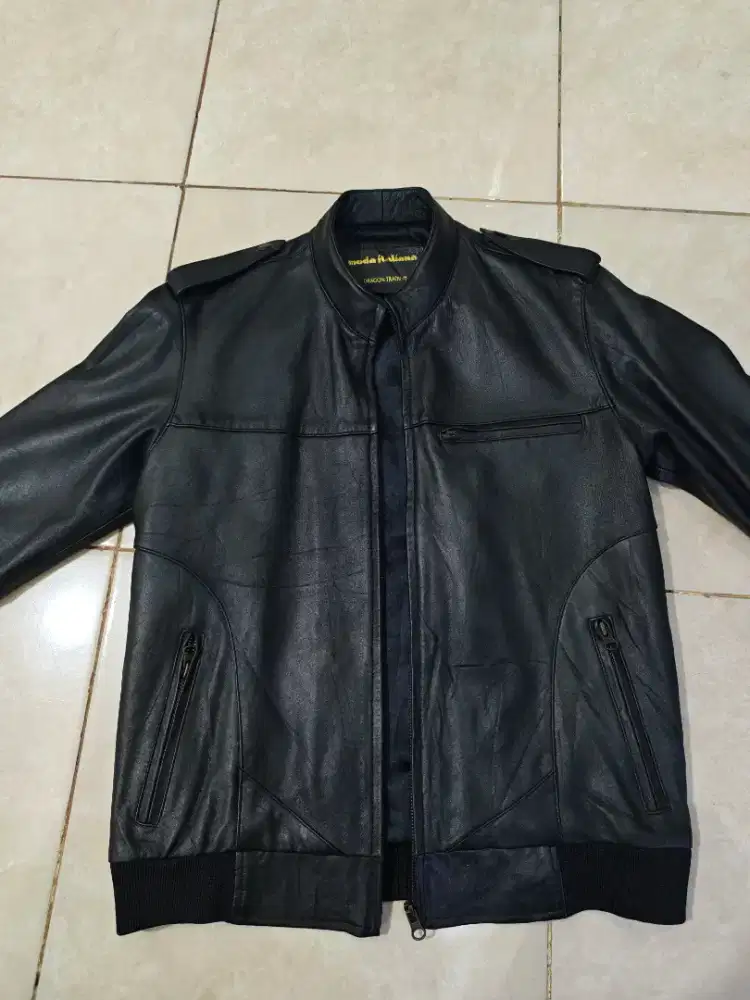 JACKET KULIT DOMBA BOMBER sz S-M