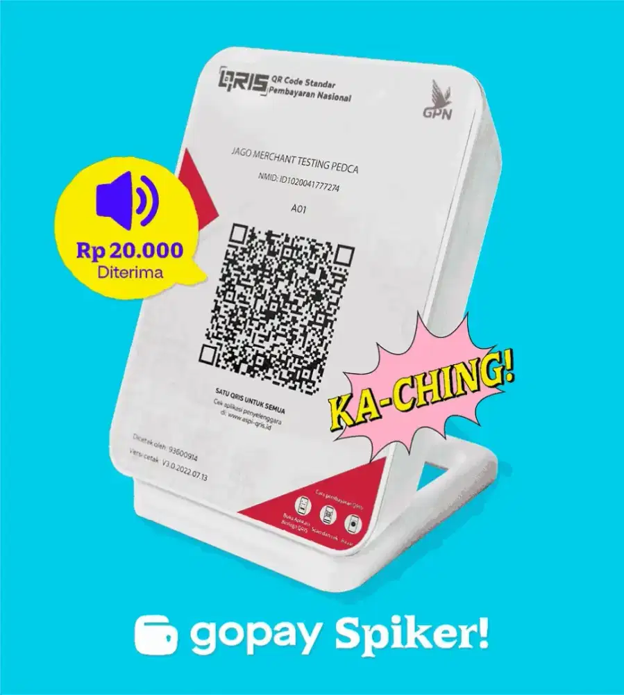 Qris speaker untuk transaksi pembayaran non tunai