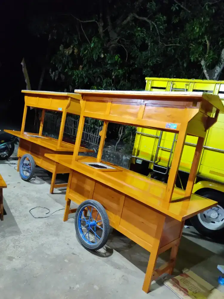 Sedia Gerobak Angkringan, Bakso Mie Ayam, Bubur, Sate, Soto, Pecel dll