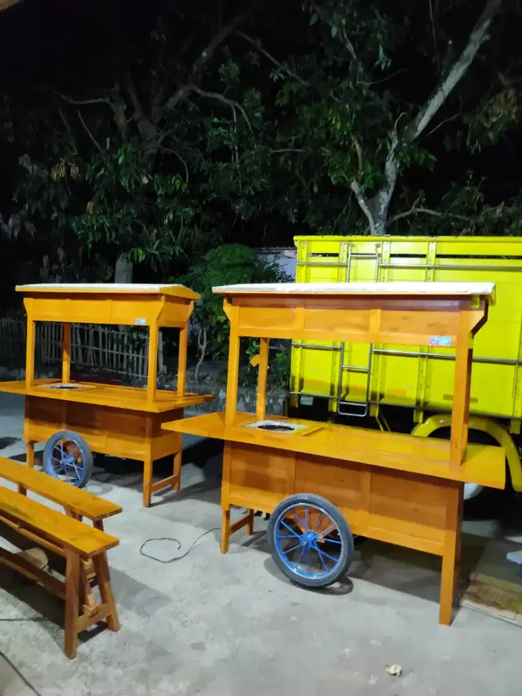 Sedia Gerobak Angkringan, Bakso Mie Ayam, Bubur, Sate, Soto, Pecel dll