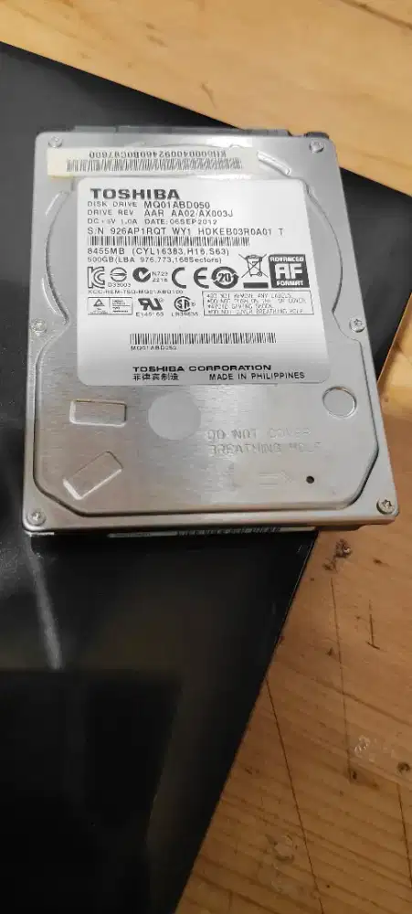 Hardisk laptop 500 GB tebel