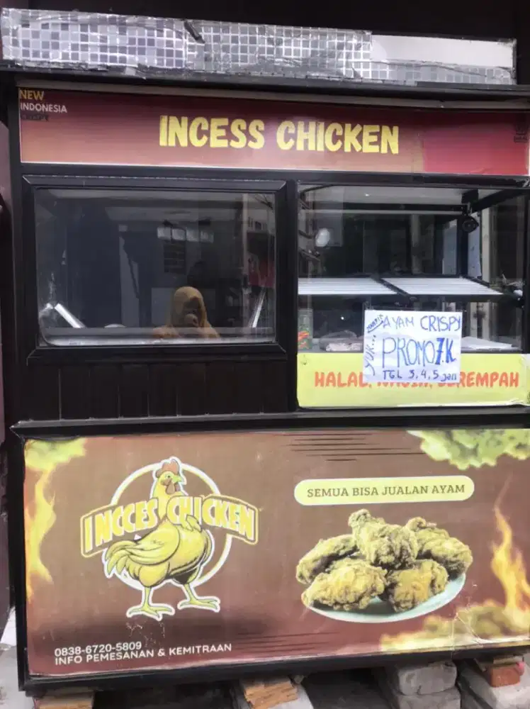 Gerobak Stainless Chicken/Ayam Crispy