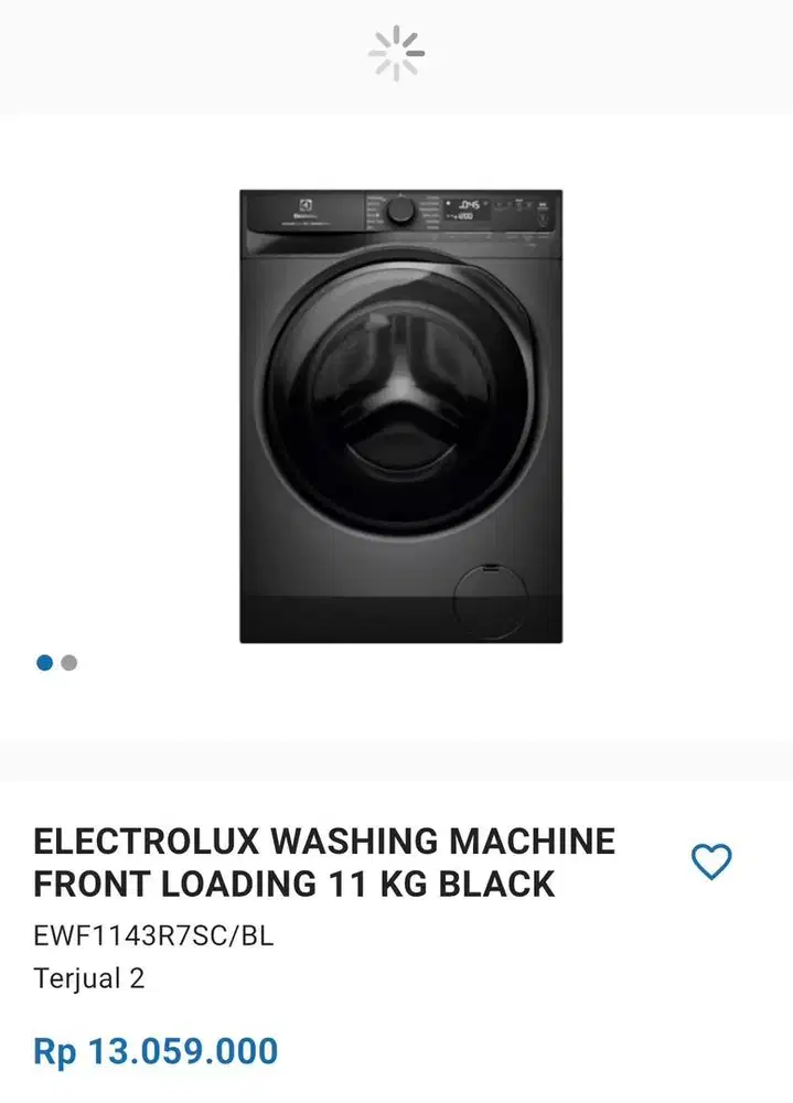 Mesin cuci elctrolux 11kg