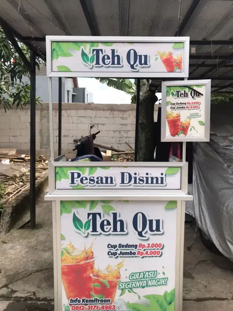 Gerobak Stainless portable minuman/es teh