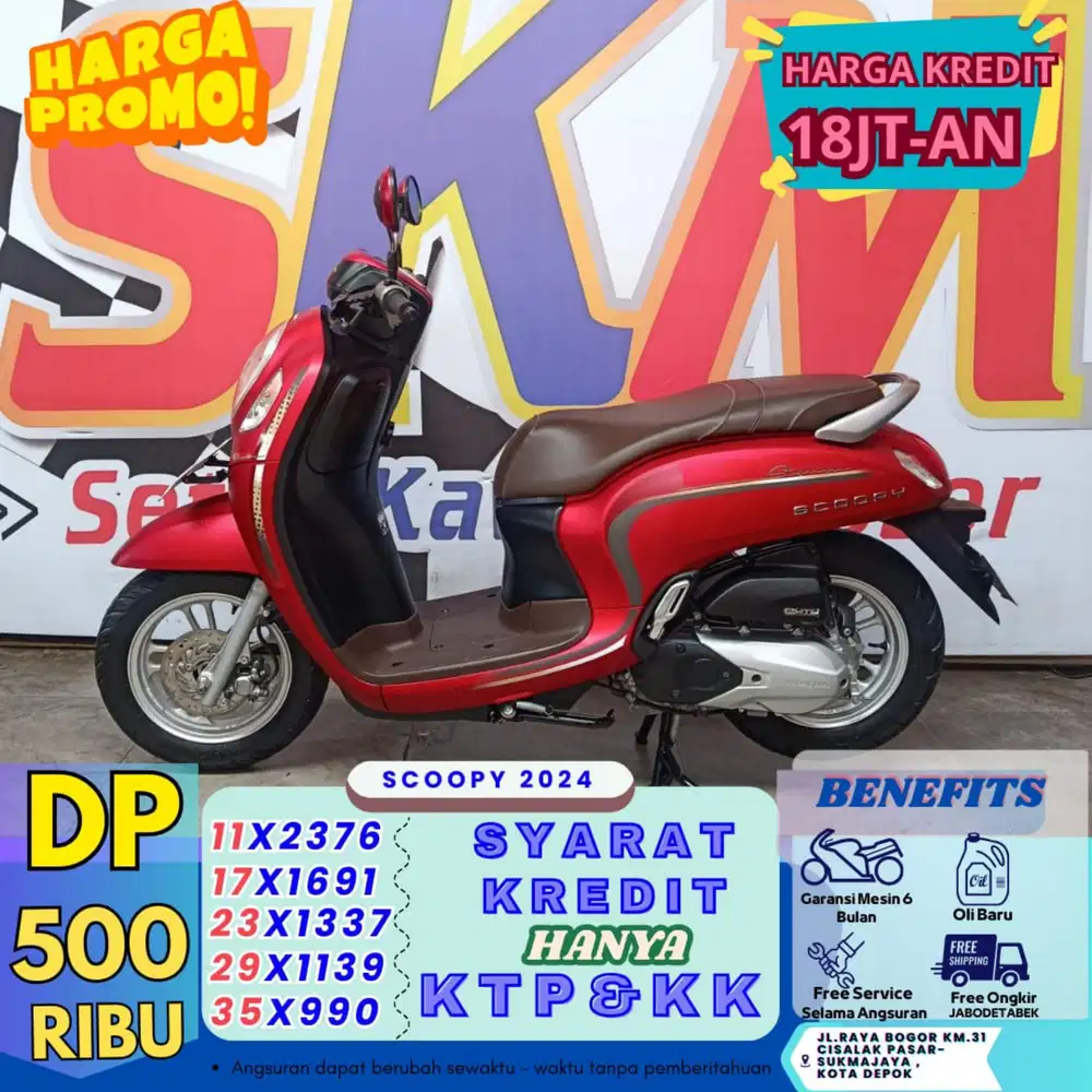 Ktp daerah rumah kontrak bisa kredit scoopy 2024