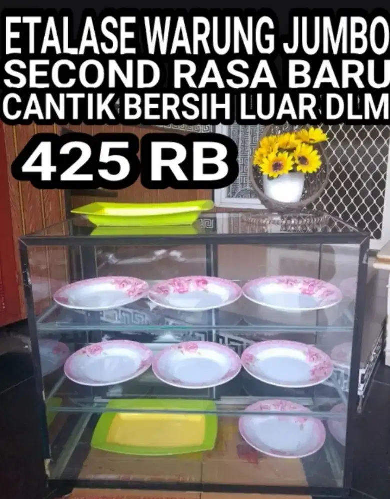 ETALASE MAKANAN JUMBO SECOND RASA BARU HARGA 425 RB LOK SIDOARJO
