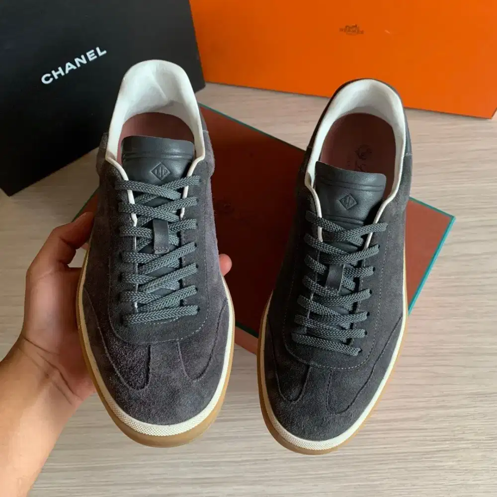 Loro Piana Tennis Walk Sneakers Sepatu Origonal Suede Second Branded