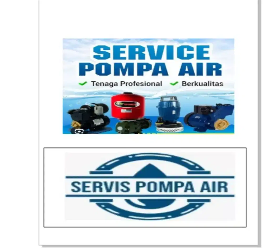 Pasang pompa air,water heater dan tandon