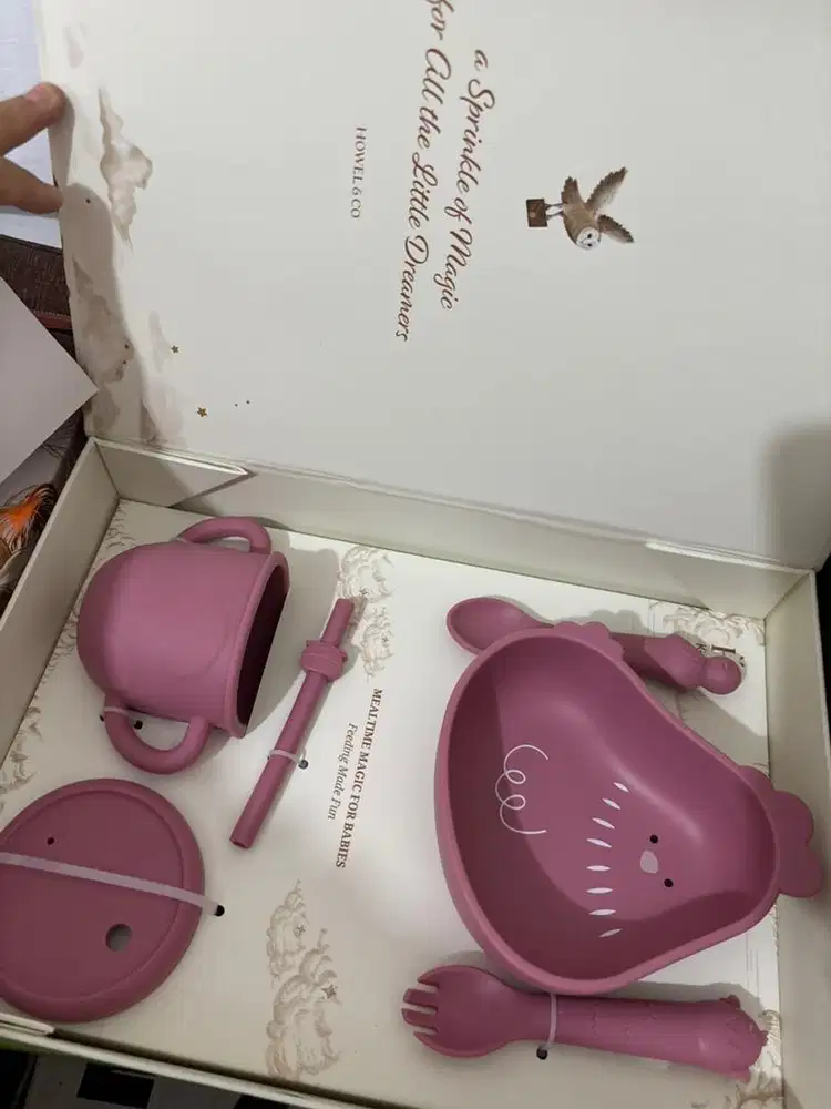 Howel and Co - (mauve) Farm Bites (Mini Kids Tableware Set)