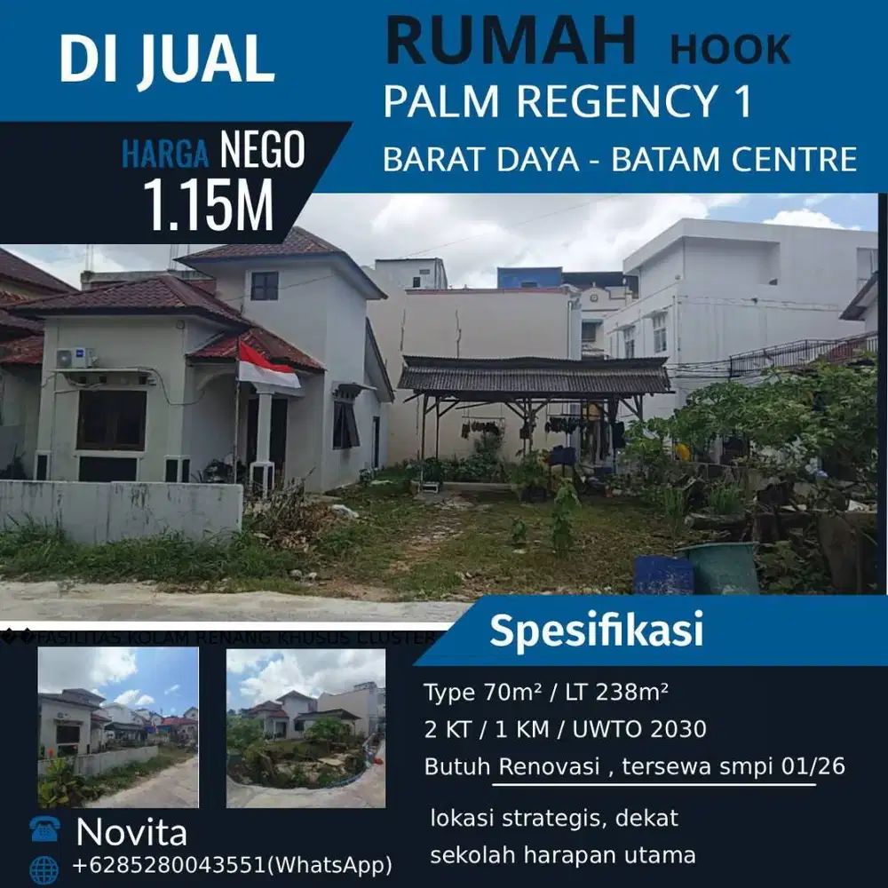Rumah Hook Palm Regency 1 Batam Centre