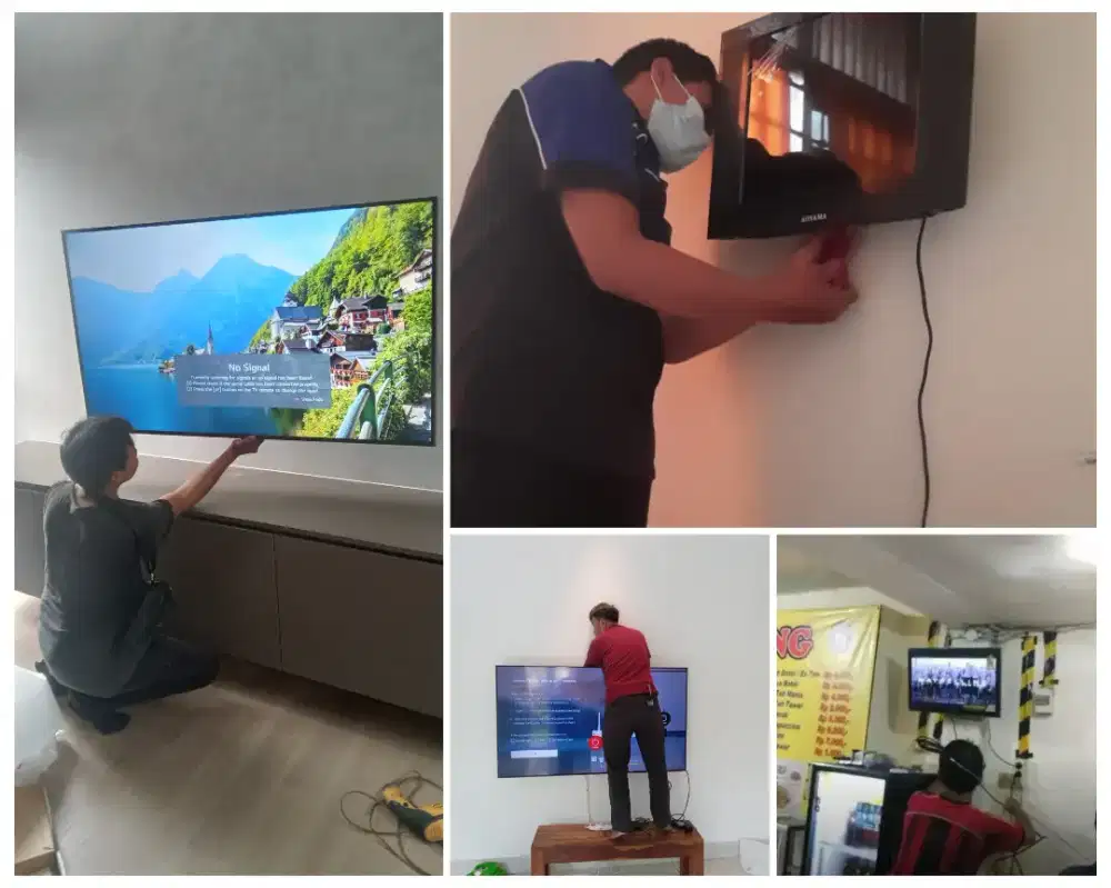 Pasangkan bracket dan Braket plus pasang terima rapih bracket led tv