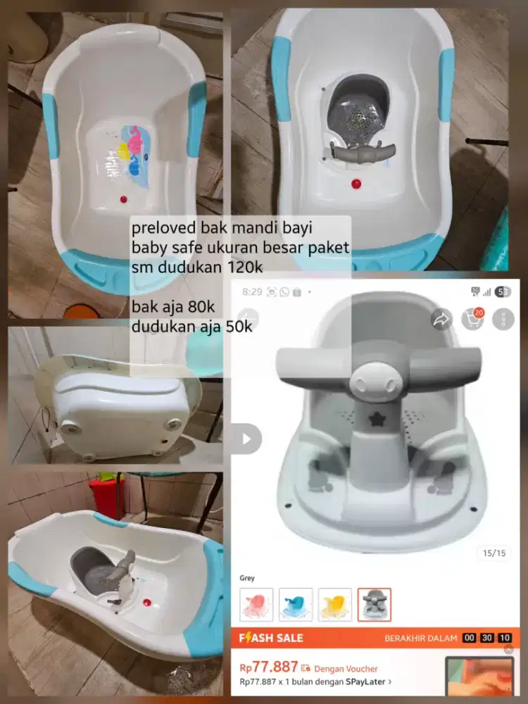 Prelove bak mandi dan dudukan