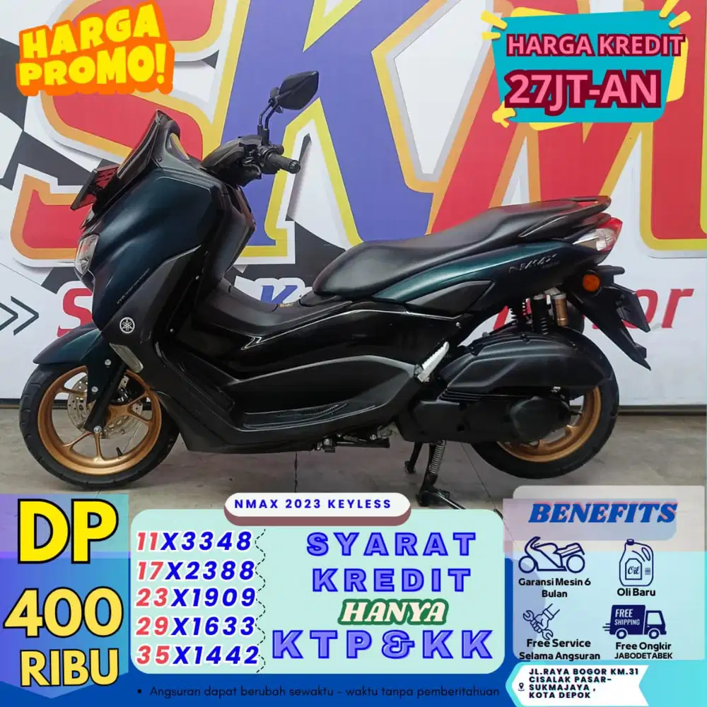 (Nmax 2023 dp:400 proses 1hari syarat kk dan KTP